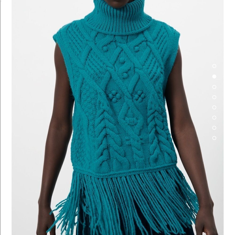 Zara fringed knit vest - Picture 5 of 11